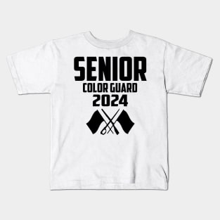 2024 Senior Color Guard Class of 2024 Marching Band Flag Kids T-Shirt